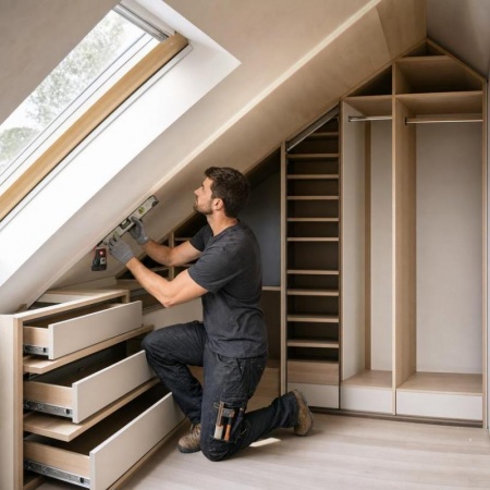 Meuble sous rampant &agrave; Petit-R&eacute;derching, comment exploiter les espaces perdus ?
